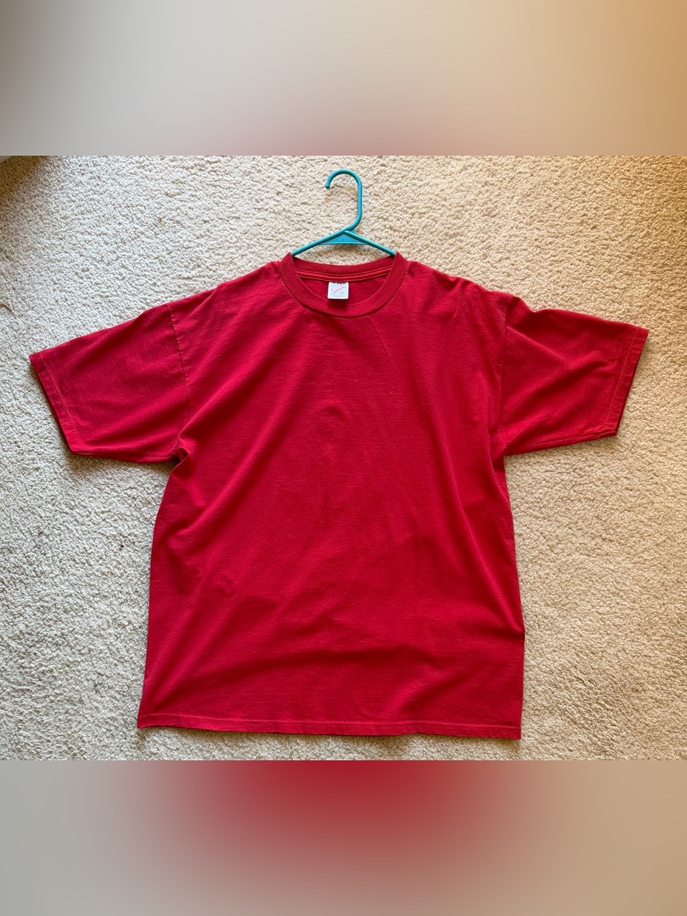 Vintage 90s Jerzees Red Blank T-Shirt Size XL Made in USA